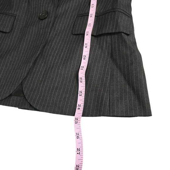 J. Crew Super 120s Pinstripe Wool Blazer Navy Size 2 - Picture 8 of 9